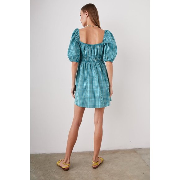 RAILS Brenda Check Cotton Blend Mini dress Size L - Picture 6 of 13